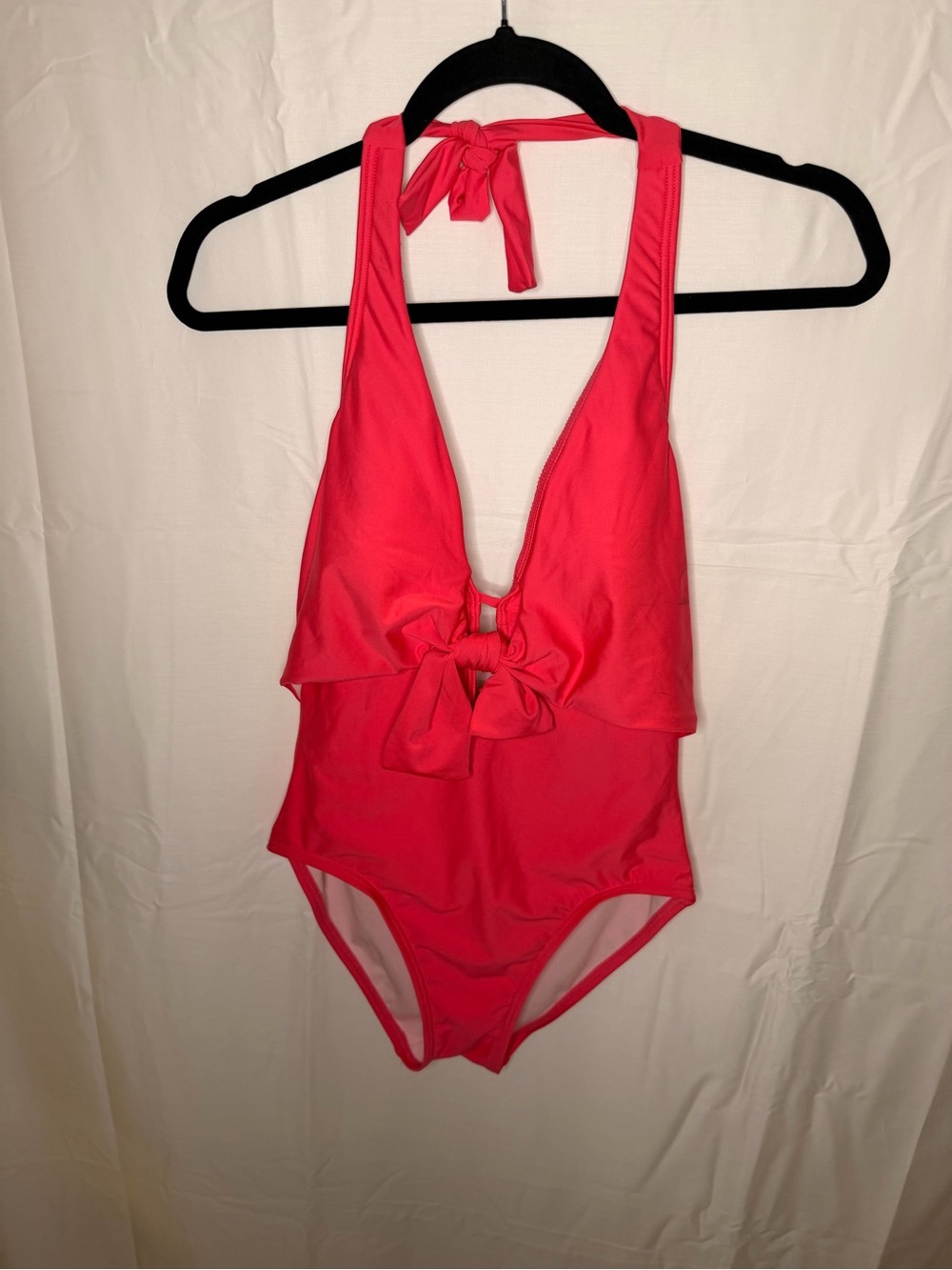 Vince Camuto Hot Pink Tie-Front One-Piece Swimsuit